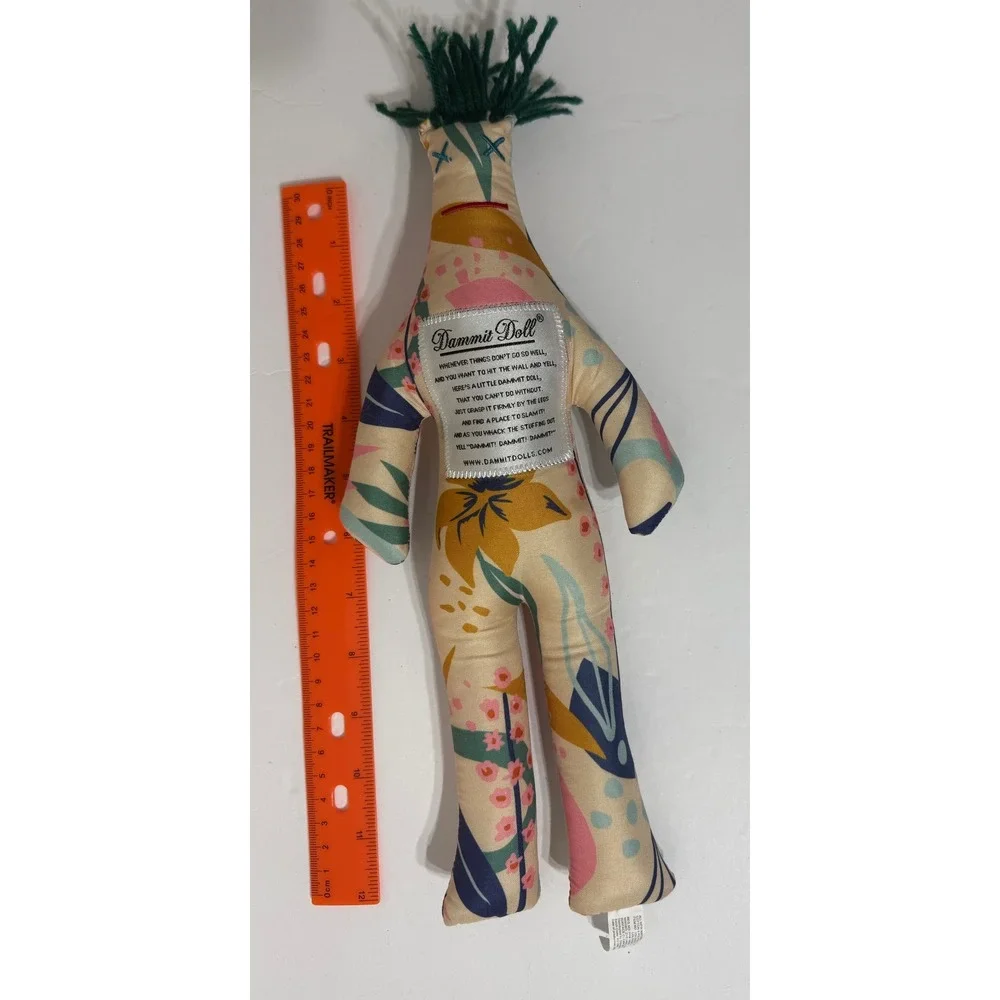 Dammit Doll Floral Stress Relief Toy Multicolor Botanical Print DDL000607U 12in